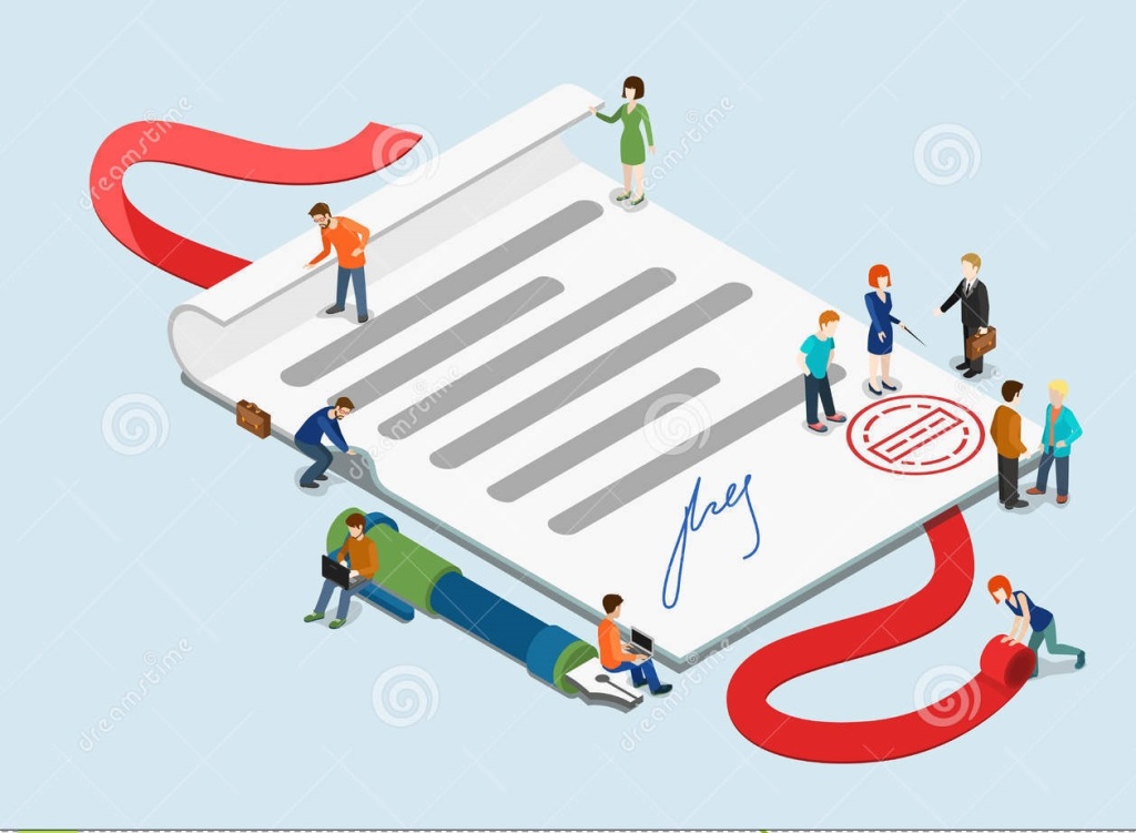 http://www.dreamstime.com/royalty-free-stock-images-flat-d-web-isometric-contract-mini-people-infographic-concept-certificate-casual-vector-little-business-around-overblown-paper-image49716459
