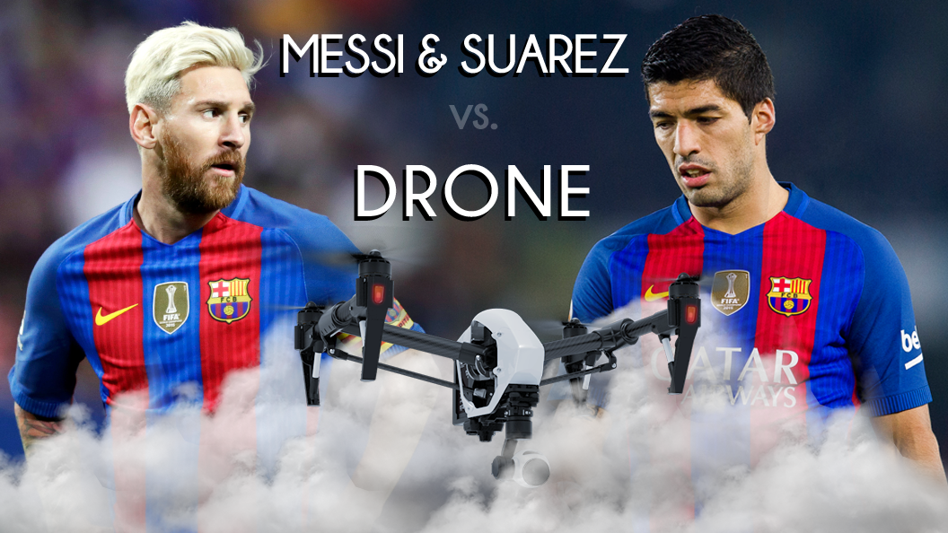 Lionel Messi ve Luis Suarez ‘Drone’a karşı