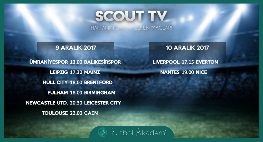 Scout TV | Haftanın dikkat çeken maçları | 9-10 Aralık