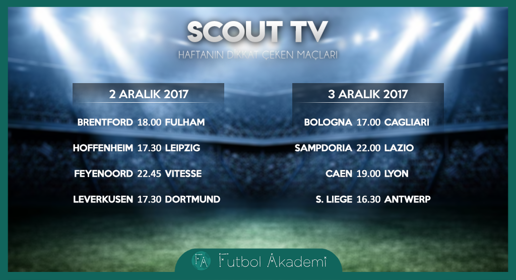 Scout TV | Haftanın dikkat çeken maçları | 2-3 Aralık